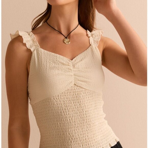 Francesca's Collections Tops - Francesca's Tatiana Crinkle Tank Top Size Small
